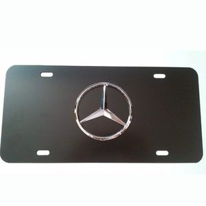 Mercedes Benz License Plate Cover Emblem Black NEW
